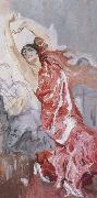 Joaquin Sorolla Long red dance oil painting
